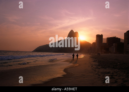 La spiaggia di Ipanema, Rio de Janeiro, Brasile Foto Stock