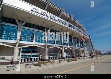 Downtown Cleveland Ohio sightseeing punti di riferimento e attrazioni turistiche al Cleveland Browns Stadium di calcio Foto Stock