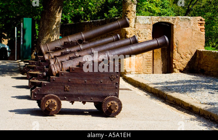 Il cannone in Alhambra di Granada Andalusia Spagna aprile 2006 Foto Stock