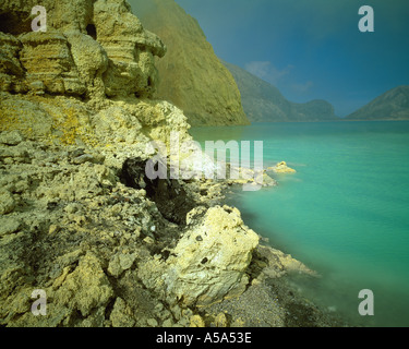 Il Cratere Ijen, East Java, Indonesia Foto Stock