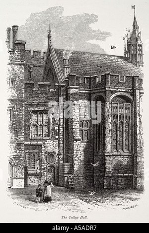 Scuola di Eton Eton College vicino nr edifici di Windsor Berkshire Berks UK Regno Unito GB Gran Bretagna cortile scolastico donna chi Foto Stock