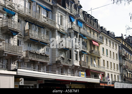 Grand Rue, Montreux, Svizzera Foto Stock