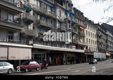 Grand Rue, Montreux, Svizzera Foto Stock