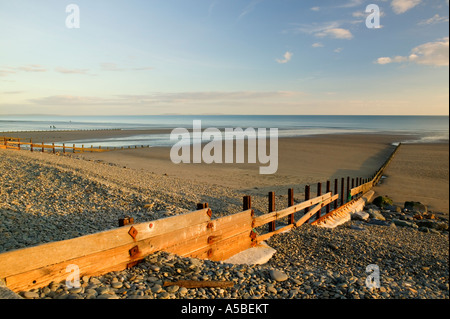 Spiaggia Amroth nr Saundersfoot Pembrokeshire Parco Nazionale della Costa del Pembrokeshire Wales Foto Stock