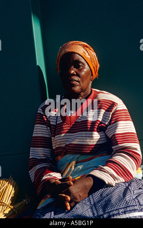 Una donna in Sud Africa Foto Stock