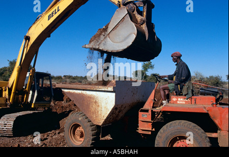 Una miniera di diamanti in Sud Africa Foto Stock