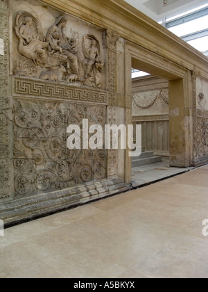 Ara Pacis di Roma, il nuovo edificio protettivo, Richard Meier, architetto Foto Stock