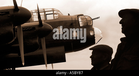 La sola proprietà privata bombardiere LANCASTER NEL REGNO UNITO PIC da John ROBERTSON Foto Stock