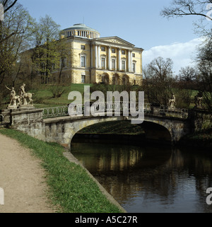 Pawlowsk bei San Pietroburgo, Die Residenz Pauls I. und Maria Fjodorownas, Parkseite Foto Stock