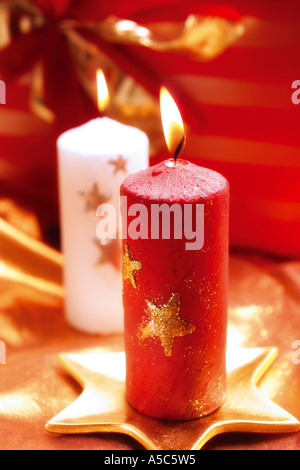 Candele di Natale Foto Stock