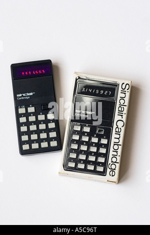 Vintage Sinclair Cambridge calcolatrice con box Foto Stock