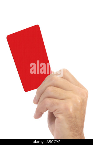 Uomo con red card Foto Stock