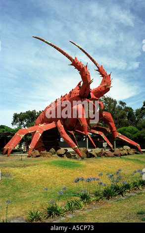 Larry la grande aragosta fuori del ristorante a Kingston, Sud Australia Foto Stock