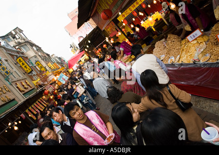 Foto di stock di acquirenti a Dihua Street Market in Taipei Taiwan Foto Stock