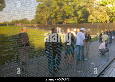 Vietnam War Memorial a Washington DC, Stati Uniti d'America Foto Stock