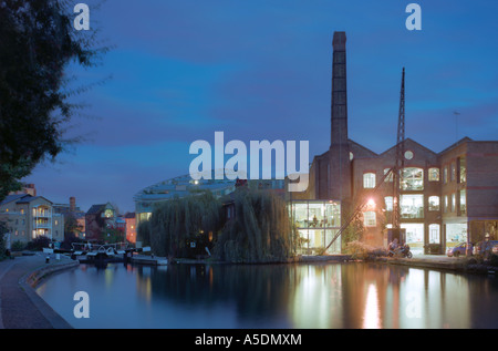 Diespeker Wharf, Regent's Canal a Islington, Londra Foto Stock