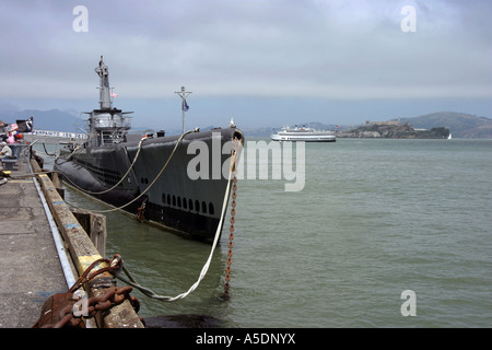 Sommergibile USS Pampanito, ormeggiata a Hyde St Pier, San Francisco, California, Stati Uniti d'America Foto Stock