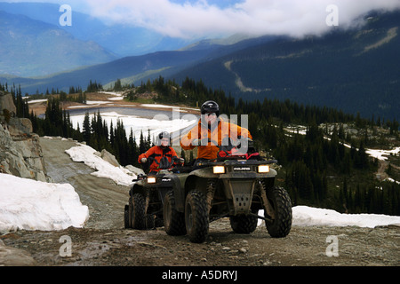 Quad Bike ATV su Whistler Mountain Foto Stock