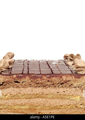 Torta al cioccolato, vicino. Foto Stock