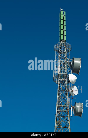 La radio e la televisione il montante del trasmettitore Foto Stock