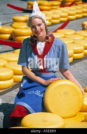 Il mercato dei formaggi Akmaar Holland Foto Stock