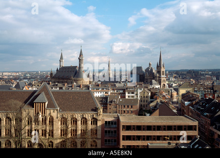 Aachen, Altstadt, Blick von Norden auf die Altstadt Foto Stock