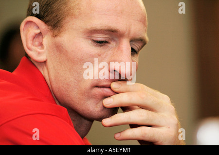 Gareth Thomas professional rugby union player Cardiff Blues, il Galles e la British Lions Foto Stock