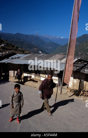 La scena in Bhutan Foto Stock