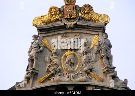 Belgio Bruxelles Bruxelles Grand Place architettura dettaglio Foto Stock