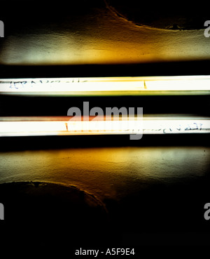 Abstract U Bahn luci Berlino Germania Foto Stock