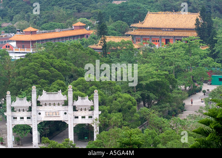 Il Monastero Po Lin a Tian Tan Buddha Lantau Island Hong Kong Foto Stock