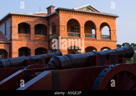 I cannoni al di fuori di Fort San Domingo Taipei Taiwan Foto Stock