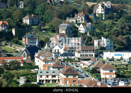 Hautot sur Mer Pourville beach Normandia Francia Foto Stock