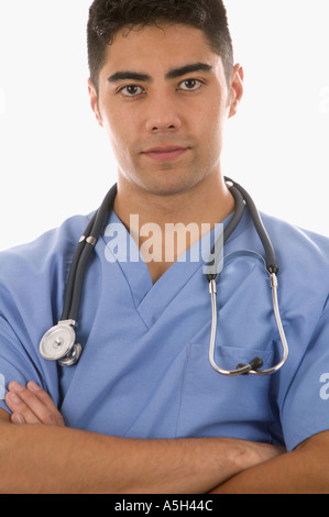 Ritratto di un medico di sesso maschile Foto Stock