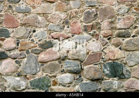 Muro di pietra dal vecchio castello Foto Stock