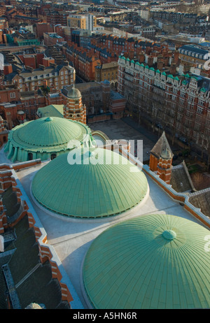 Regno Unito Inghilterra Londra Victoria Cattedrale di Westminster cupole dal di sopra Foto Stock