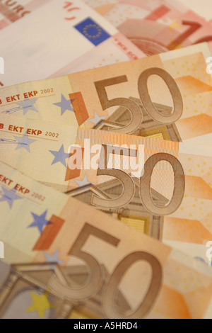 Valuta Euro 50 banconote in euro Foto Stock