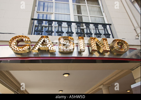 Casinò Barrière de Deauville segno, Deauville, Normandia, Francia Foto Stock