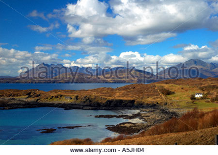 Una vista del Cuillin Nero, Isola di Skye Scozia Foto Stock