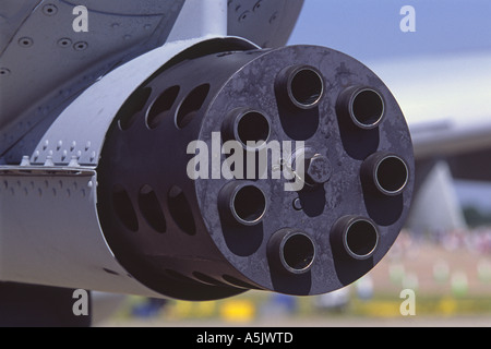 Fairchild A-10A Thunderbolt II General Dynamics GAU-8/un vendicatore 30mm Gatling Gun Foto Stock