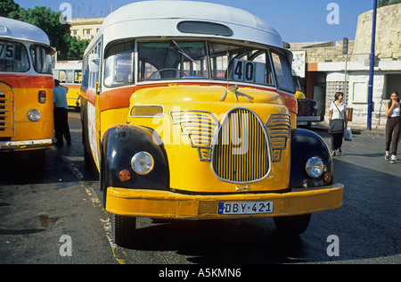 Vecchia città bus nella valletta, La Valletta, Malta Foto Stock