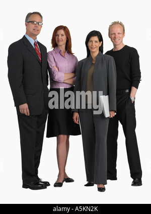 Studio shot di imprenditori sorridente Foto Stock