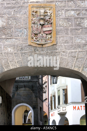 Old Town Gate Merano Alto Adige Italia Foto Stock