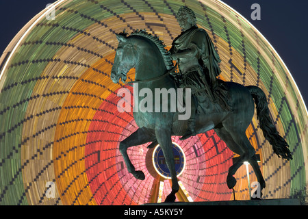 Place Bellecour. Lione Francia Foto Stock