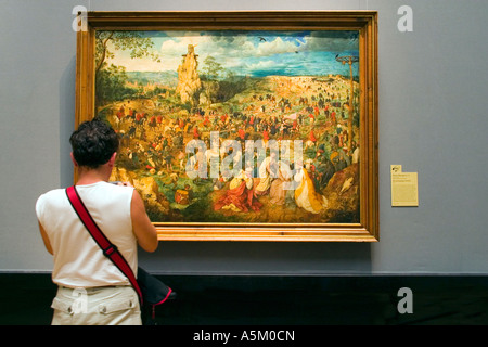 Processione al Calvario fiammingo pittore rinascimentale Pieter Bruegel il Vecchio Kunsthistorisches Museum Vienna Austria Foto Stock