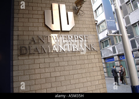 Banca di diamante nel Centro Diamanti ad Anversa, in Belgio. Foto Stock