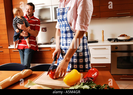 In cucina Foto Stock