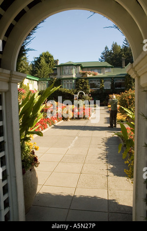 Giardino italiano presso i Giardini Butchart sull'Isola di Vancouver vicino a Victoria British Columbia Canada Foto Stock