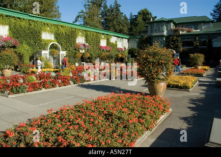 Giardino italiano presso i Giardini Butchart sull'Isola di Vancouver vicino a Victoria British Columbia Canada Foto Stock