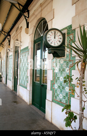 Vecchia Stazione Ferroviaria a Lagos Algarve Portogallo Foto Stock